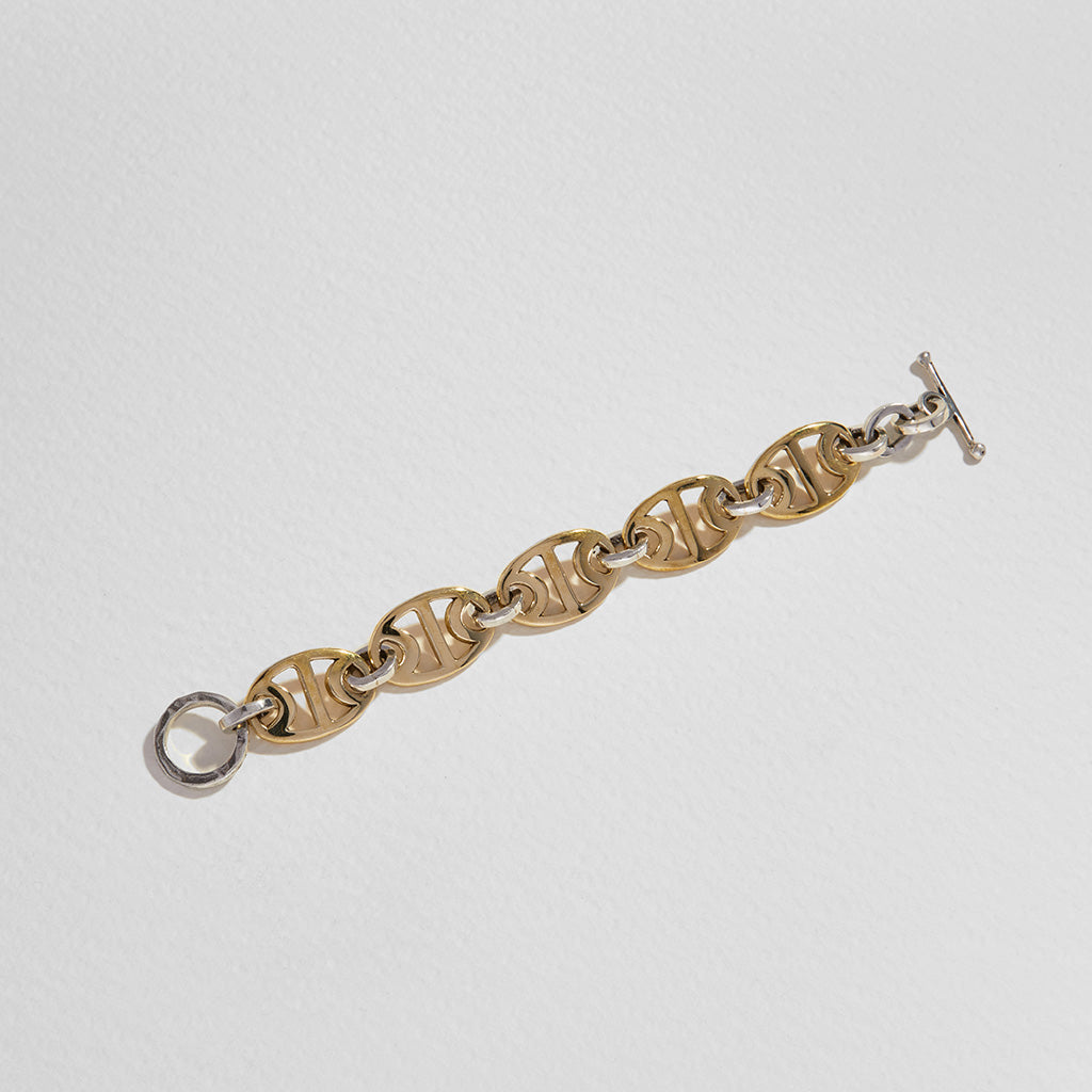 Bracciale Uomo Oro 18k 750 Bracciale A Catena Ancoraggio Puffato In Oro Giallo 10K - Stile Gucci, Unisex, Regolabile Bracciale Catena Maglia Ancoraggio - Foto 5