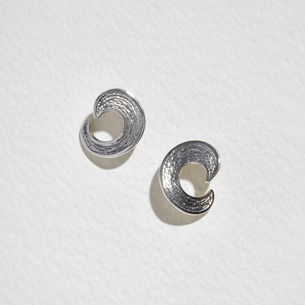Orecchini a forma di onda in argento Sterling 925, con onde da spiaggia Orecchini a forma di onda in argento Sterling 925, con onde da spiaggia
